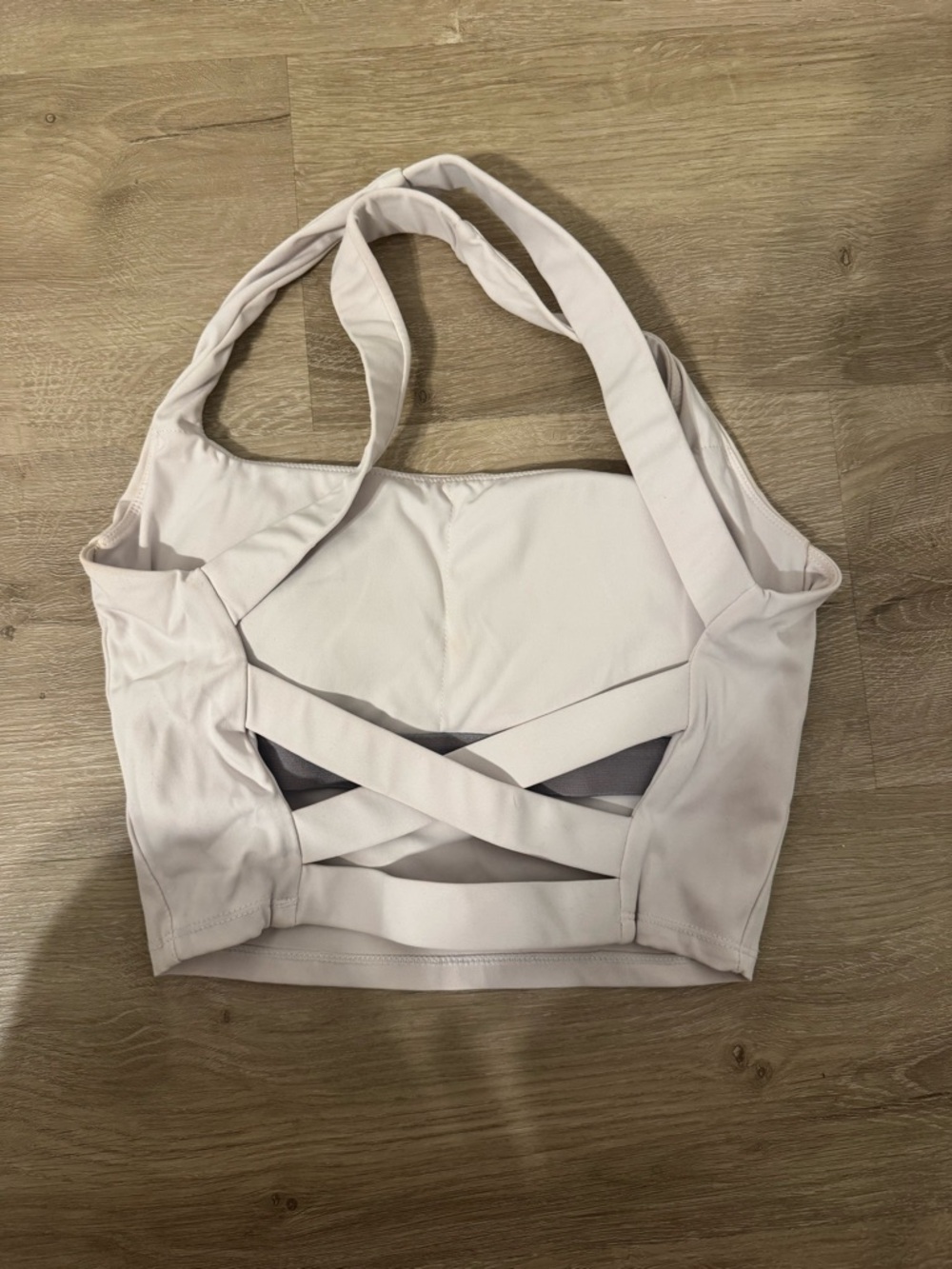 Cross-Back Tank Top — Cream - Picture 2 of 2
